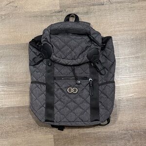 Stylish Gray Quilted Women’s Backpack